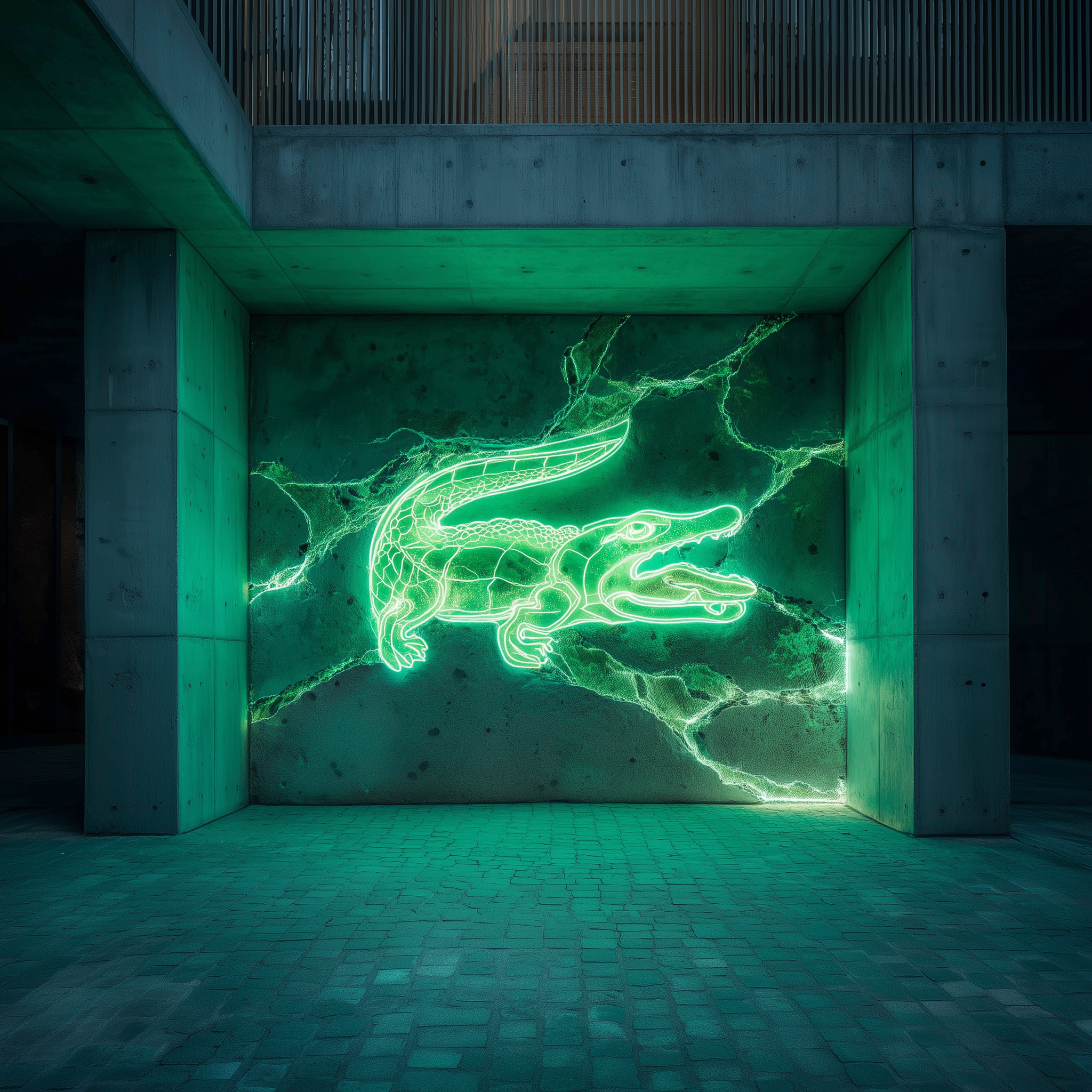 A person interacting with a holographic light sculpture